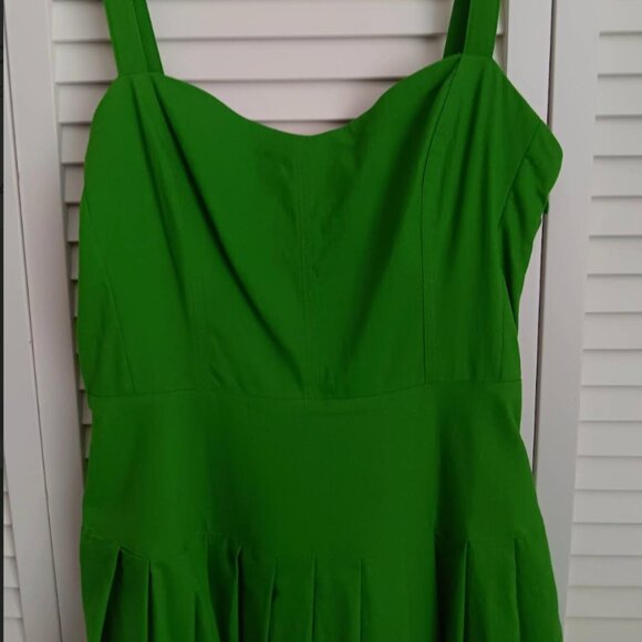 J. Crew Pleated drop-waist dress in crinkle cotton blend NWOT - Picture 4 of 8